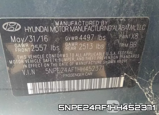 5NPE24AF1HH452371 фото 10