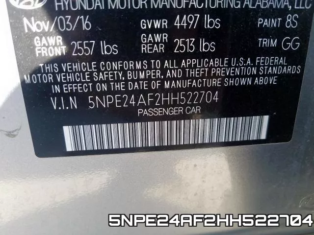 5NPE24AF2HH522704 фото 2