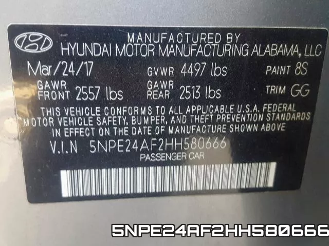 5NPE24AF2HH580666 фото 2