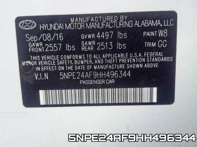 5NPE24AF9HH496344 фото 2