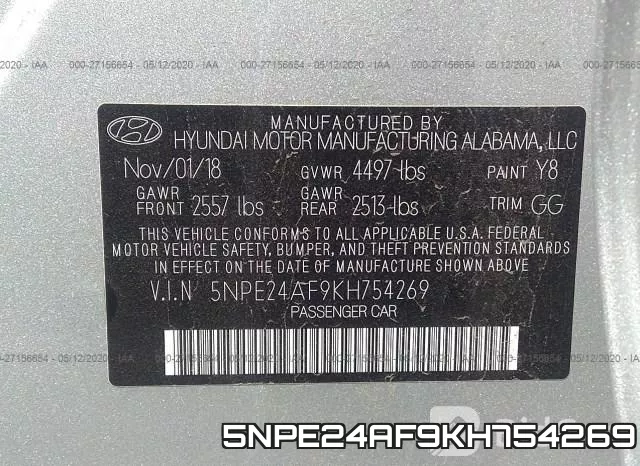 5NPE24AF9KH754269 фото 10