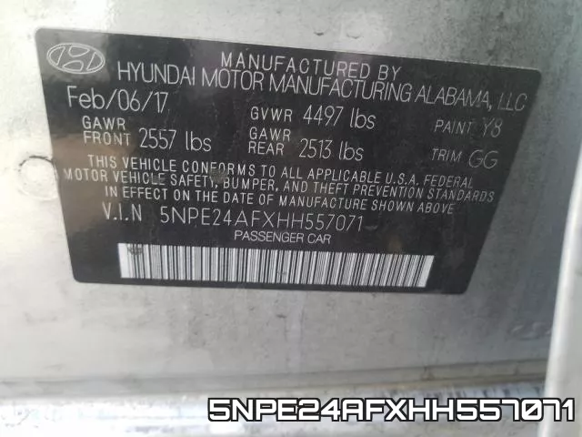 5NPE24AFXHH557071 фото 2