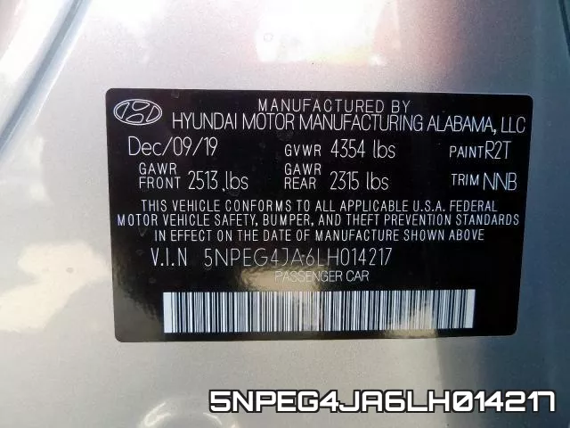 5NPEG4JA6LH014217 фото 2