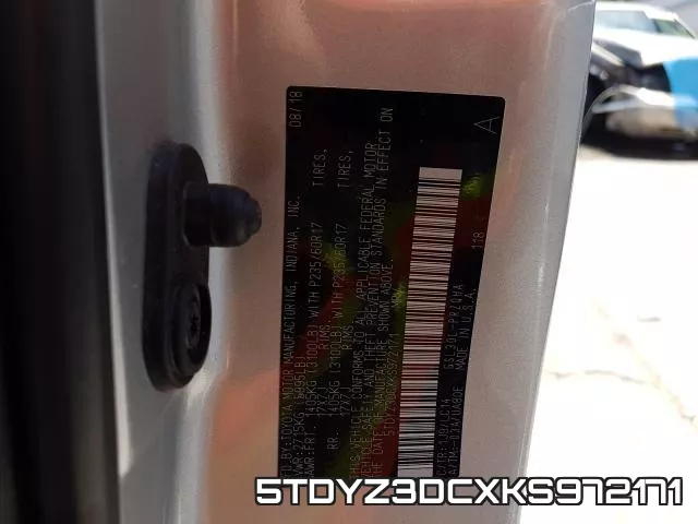 5TDYZ3DCXKS972171 фото 2