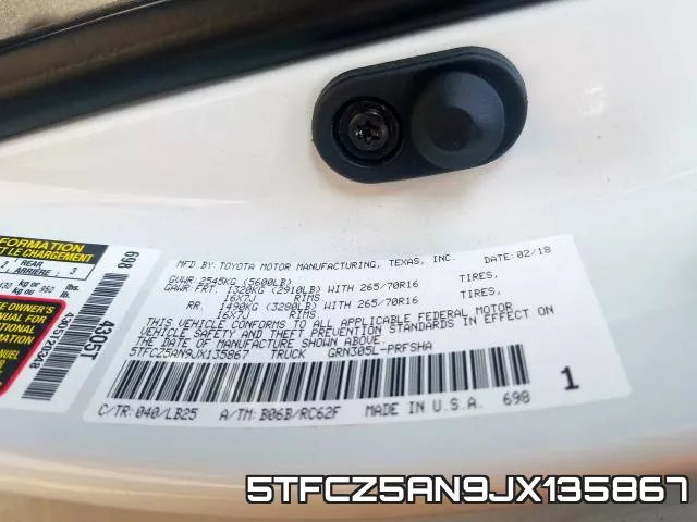 5TFCZ5AN9JX135867 фото 2