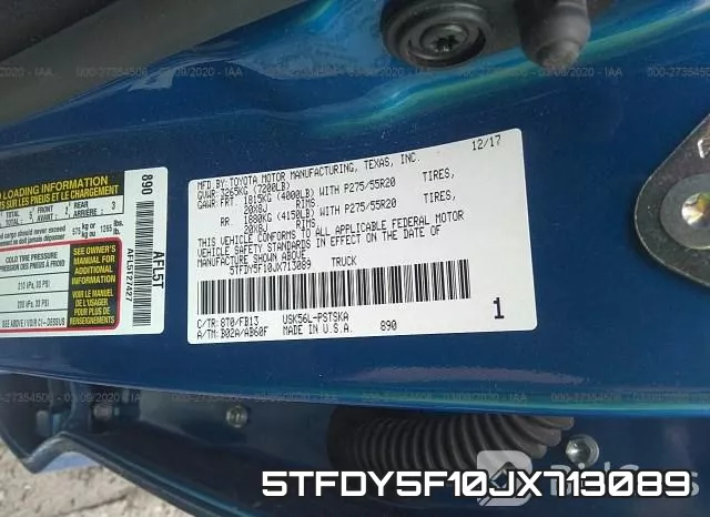 5TFDY5F10JX713089 фото 10
