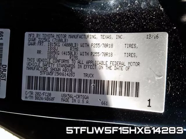 5TFUW5F15HX614283 фото 2