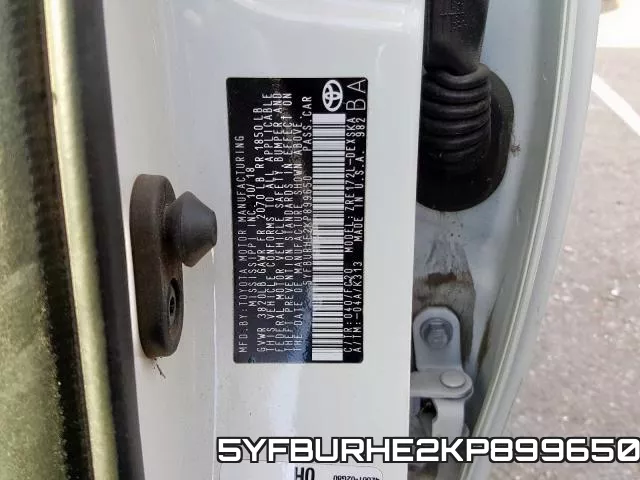 5YFBURHE2KP899650 фото 2