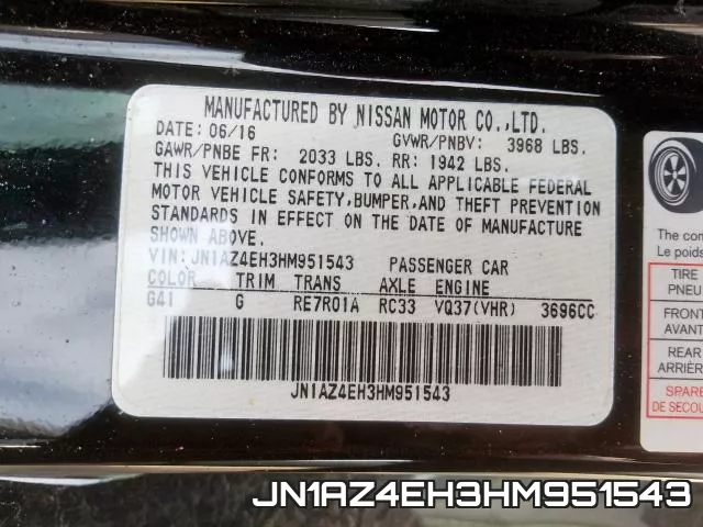 JN1AZ4EH3HM951543 фото 2