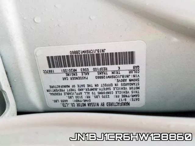 JN1BJ1CR6HW128860 фото 2