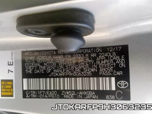 JTDKARFP9H3063235 фото 2