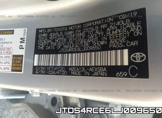 JTDS4RCE6LJ009650 фото 10