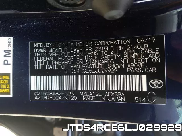 JTDS4RCE6LJ029929 фото 2
