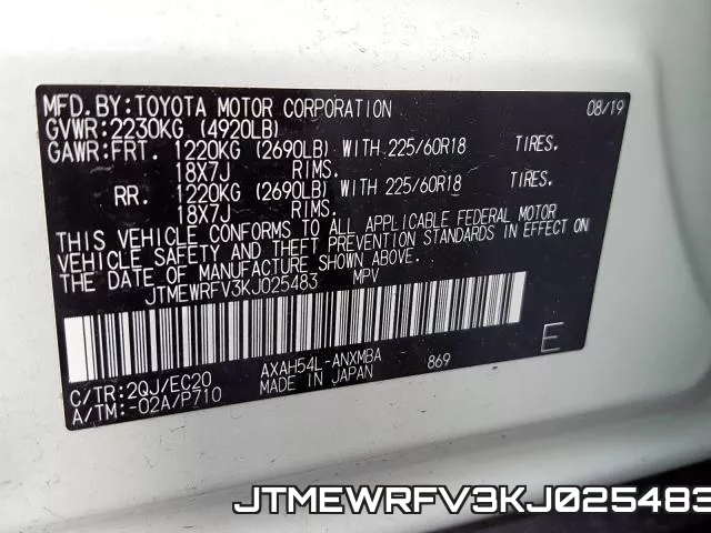JTMEWRFV3KJ025483 фото 2