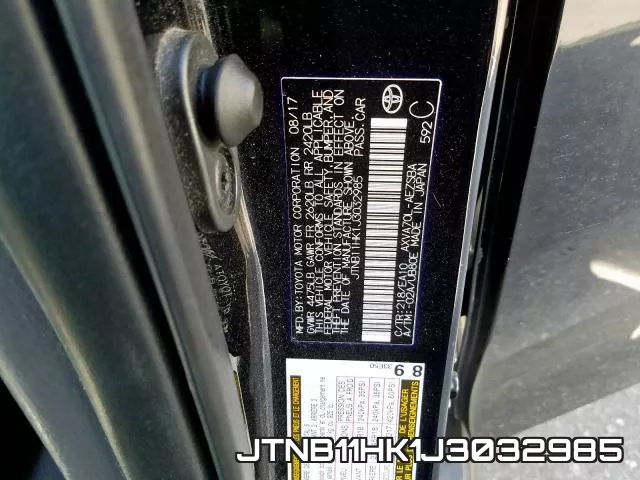 JTNB11HK1J3032985 фото 2