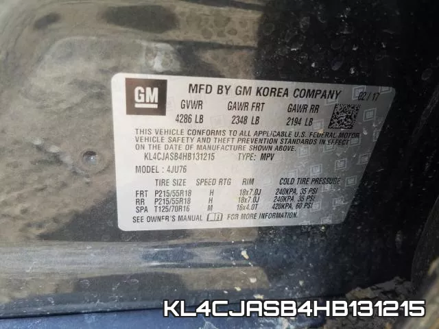 KL4CJASB4HB131215 фото 2