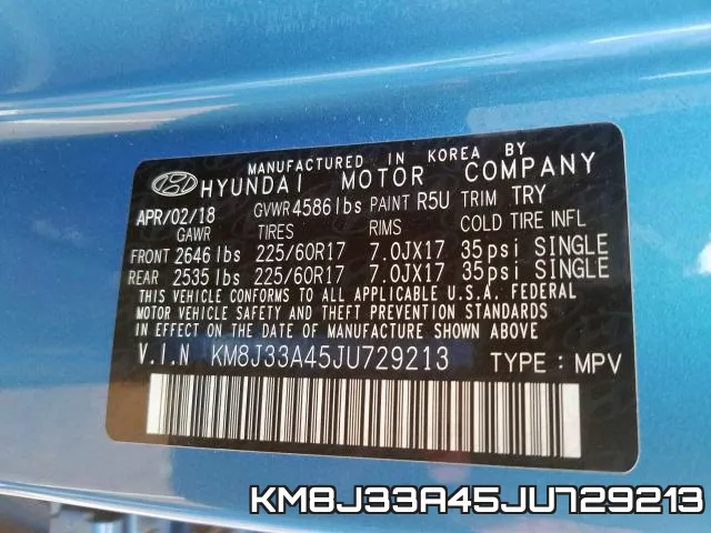 KM8J33A45JU729213 фото 2