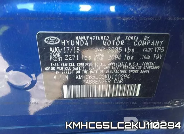 KMHC65LC2KU110294 фото 10