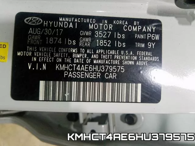 KMHCT4AE6HU379575 фото 2