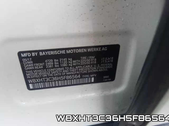 WBXHT3C36H5F86564 фото 2