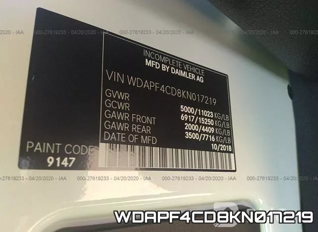 WDAPF4CD8KN017219 фото 10