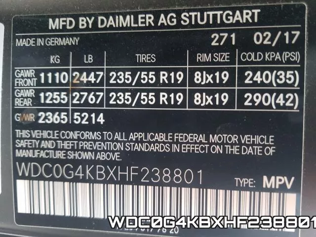 WDC0G4KBXHF238801 фото 2