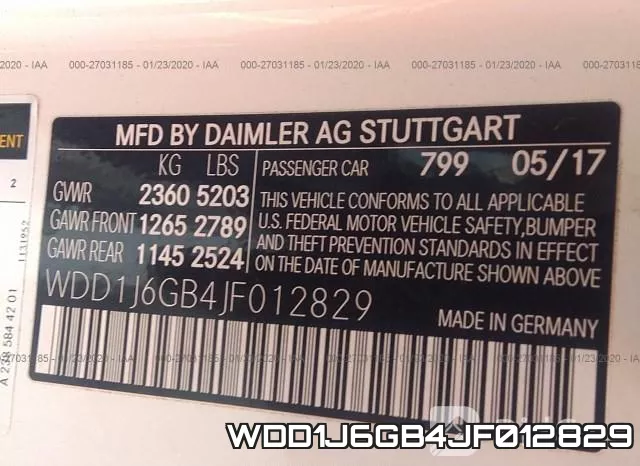 WDD1J6GB4JF012829 фото 10
