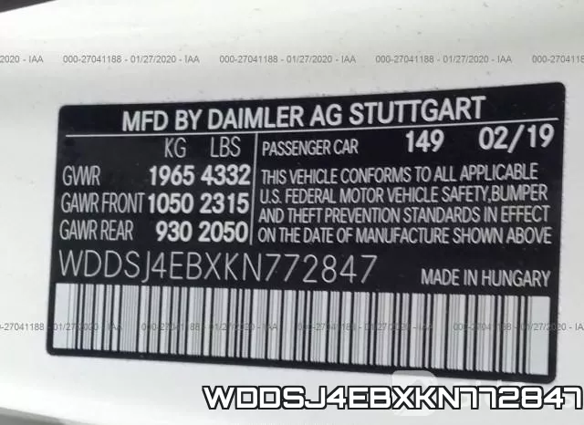 WDDSJ4EBXKN772847 фото 10