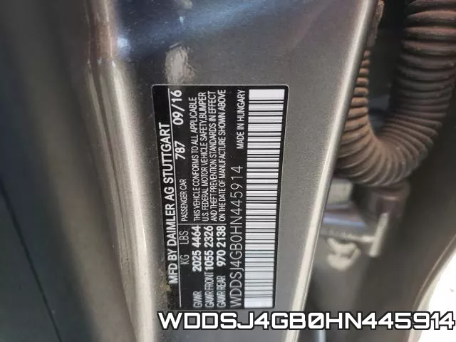 WDDSJ4GB0HN445914 фото 2
