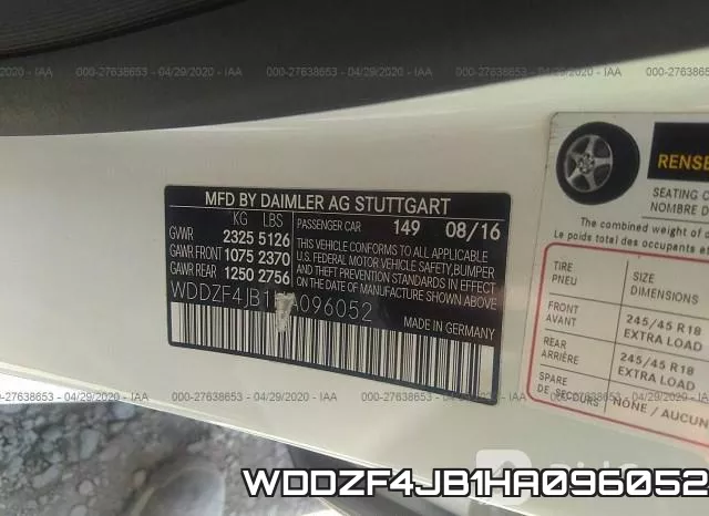 WDDZF4JB1HA096052 фото 10