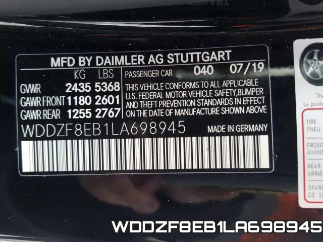 WDDZF8EB1LA698945 фото 2