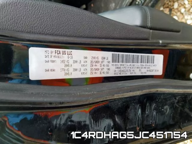 1C4RDHAG5JC451754 фото 2
