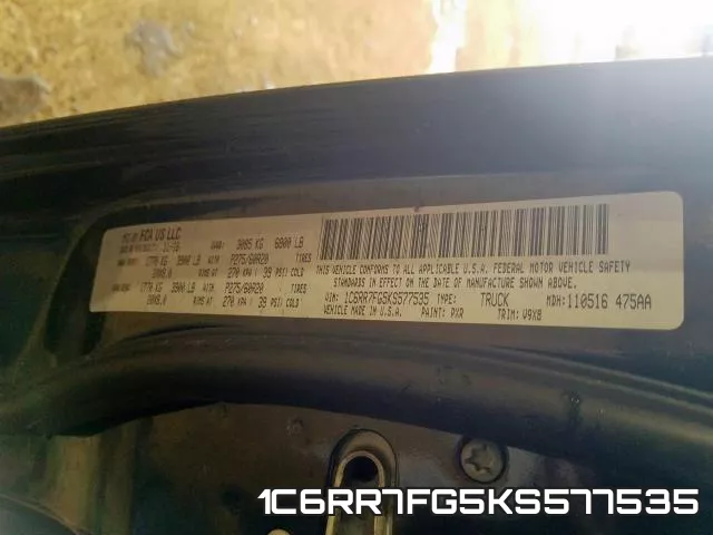 1C6RR7FG5KS577535 фото 2