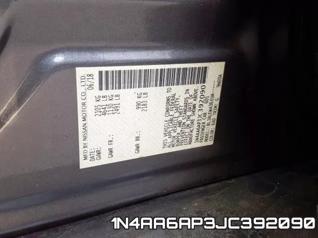 1N4AA6AP3JC392090 фото 2