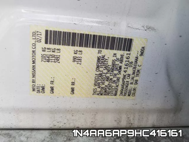 1N4AA6AP9HC416161 фото 2