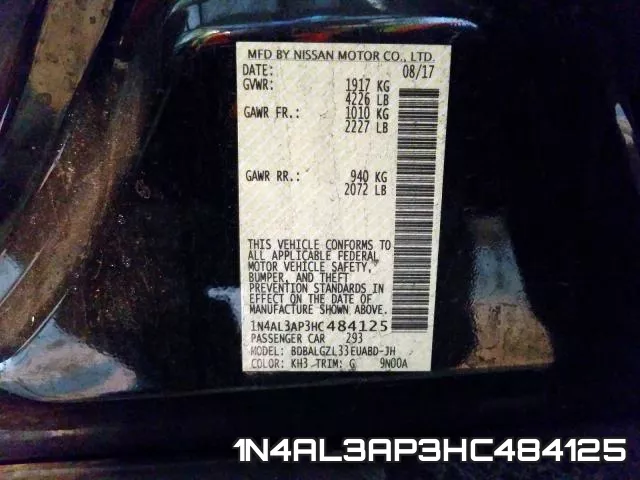 1N4AL3AP3HC484125 фото 2