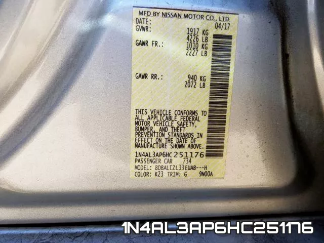1N4AL3AP6HC251176 фото 2