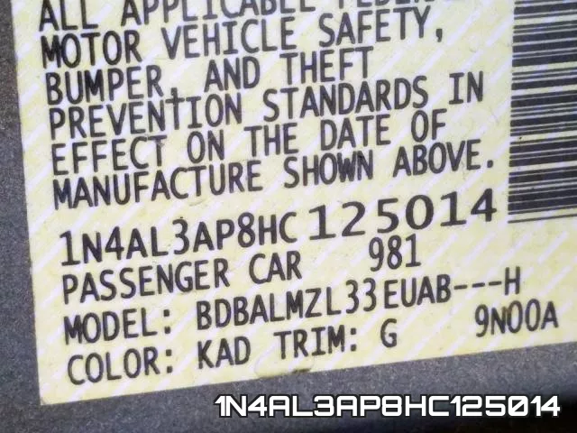 1N4AL3AP8HC125014 фото 2