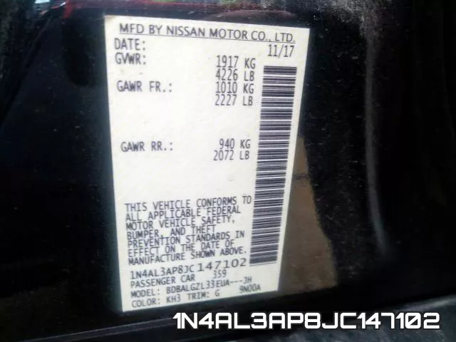 1N4AL3AP8JC147102 фото 2