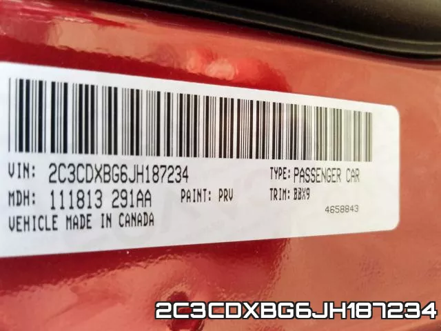 2C3CDXBG6JH187234 фото 2