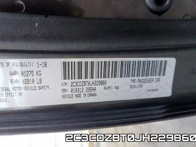 2C3CDZBT0JH229860 фото 2