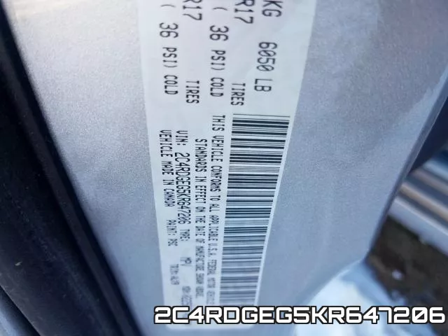 2C4RDGEG5KR647206 фото 2