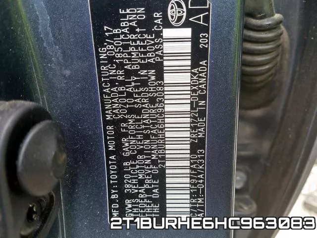 2T1BURHE6HC963083 фото 2