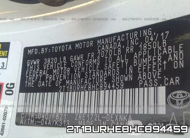 2T1BURHE8HC894459 фото 10