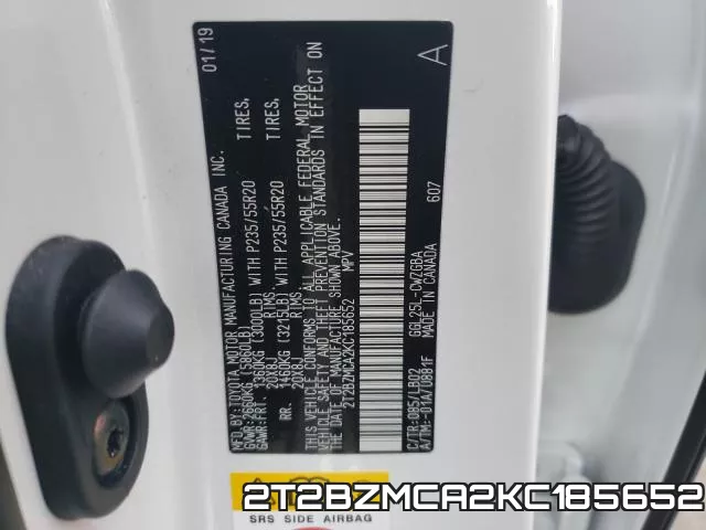 2T2BZMCA2KC185652 фото 2