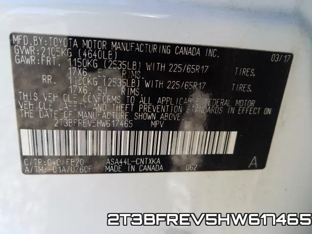 2T3BFREV5HW617465 фото 2