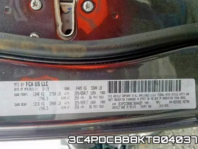 3C4PDCBB8KT804037 фото 2