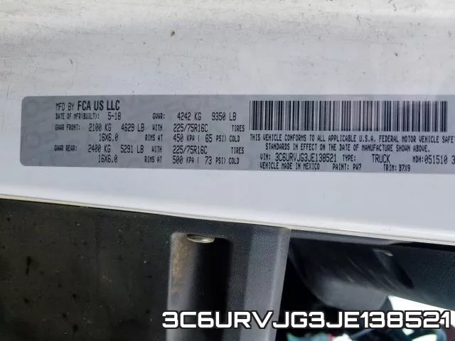3C6URVJG3JE138521 фото 2