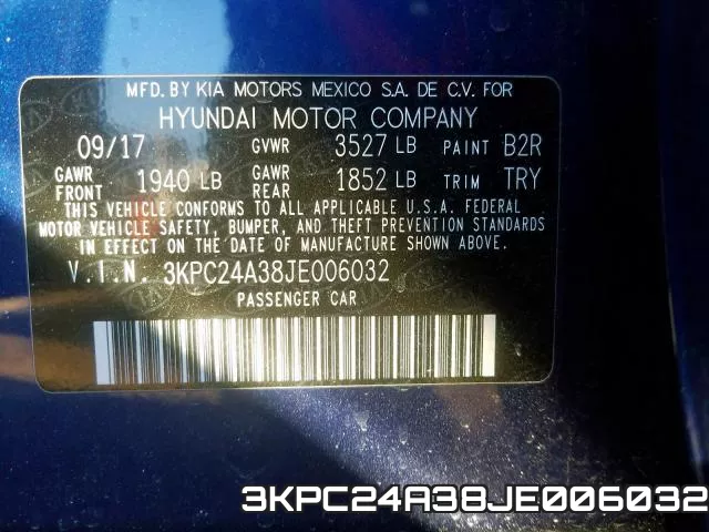 3KPC24A38JE006032 фото 2