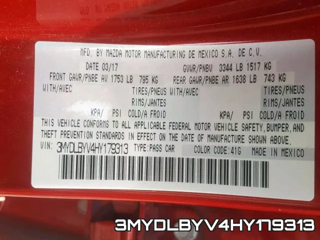 3MYDLBYV4HY179313 фото 2